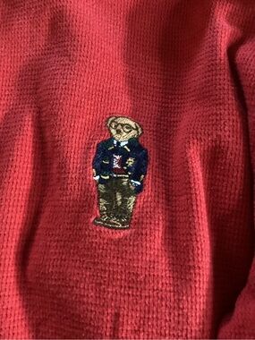 Polo by Ralph Lauren Red Thermal top with Embroidered Bear “SLEEPWEAR”